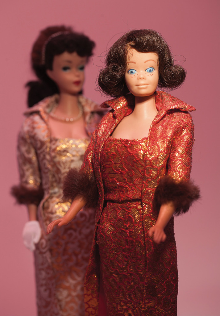 Midge, with an early Barbie. 