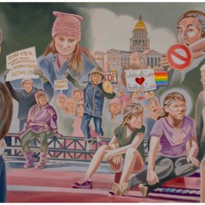 2017 in Review: “Unite with Love, Resist with Love,” and the evolution of a politically motivated painting. By Jonathan Machen.